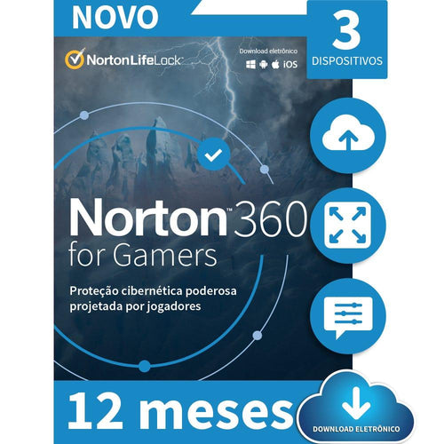 Antivírus Norton 360 Gamers 3 Dev 12 Meses ESD 21415189 IS