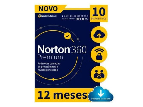 Antivírus Norton 360 Premium - 10 dispositivos - 12 Meses ESD - 21414573