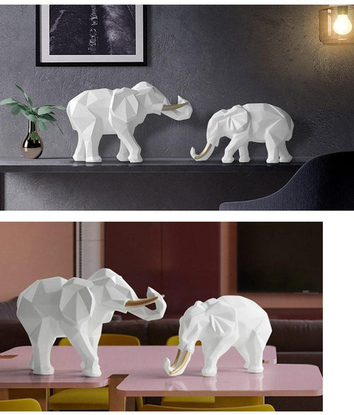 Conjunto de Elefantes Decorativos em Resina ElephArt