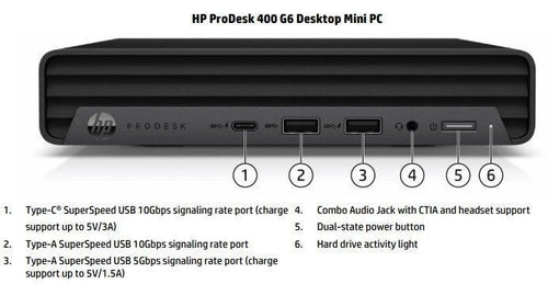 Desktop HP HPCM 400 G6 DM i3-10T 4GB 500GB W11P - 61K67LA#AK4