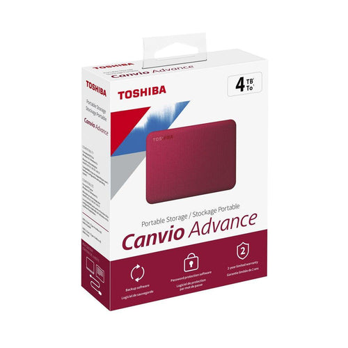 HD Externo Toshiba 4TB Canv Advance Vermelho HDTCA40XR3CA I