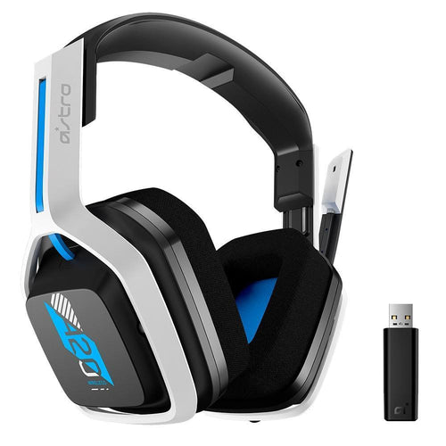 Headset Logitech Astro A20 PS5 Branco/Azul - 939-001877-C