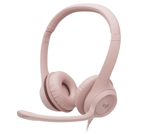 Headset Logitech H390 Rosa Estéreo USB - 981-001280-C