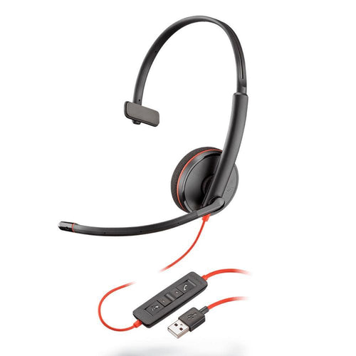 Headset Poly Blackwire C3210 Mono USB-A - 80S01A6