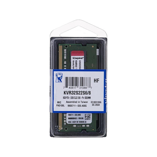 Memória Kingston 8GB 3200MHz DDR4 CL22 SODIMM KVR32S22S6/8i