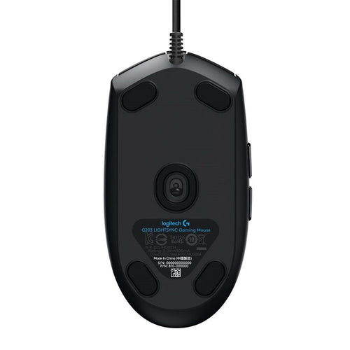 Mouse Gamer Logitech G203 Preto Lightsync USB 910-005793