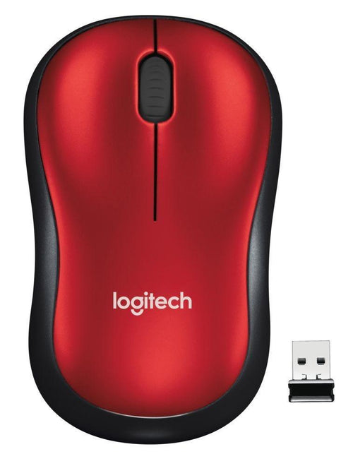 Mouse Logitech M185 Vermelho sem fio 910-003635