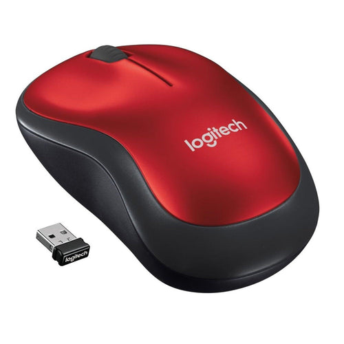 Mouse Logitech M185 Vermelho sem fio 910-003635-V
