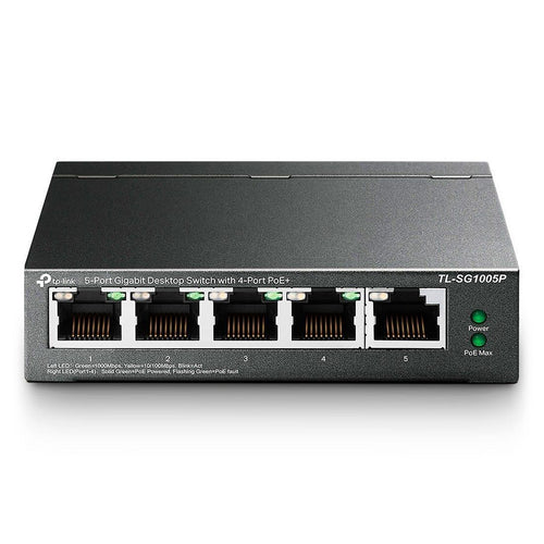 Switch TP-LINK 5 Portas Gigabit (4 Portas PoE+) TL-SG1005P -