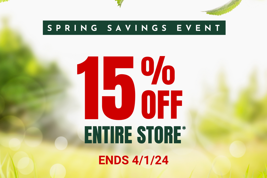 15% of most items. Some exclusions apply.