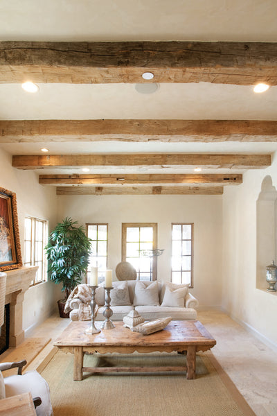 There's nothing faux or fake about our real wood box beams. Welcome home. (Real Wood Hand Hewn Reclaimed Barn Wood Ceiling Box Beams)