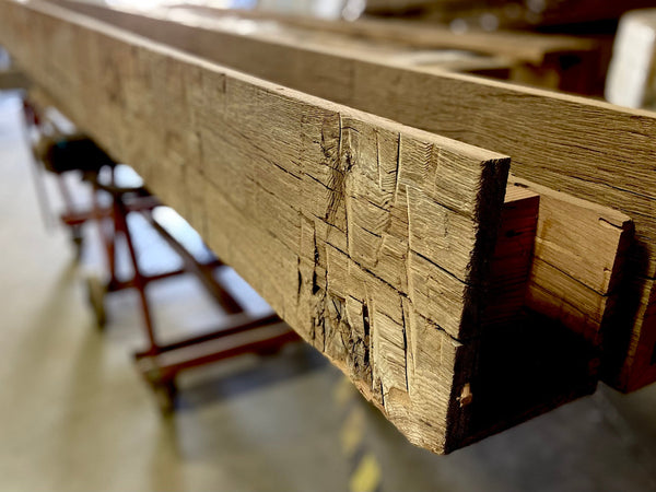 Reclaimed hand hewn box beam