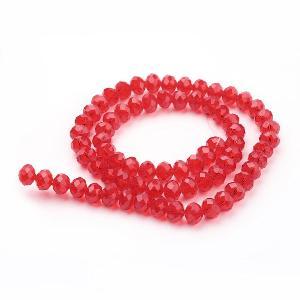 Chinese Crystal Beads Rondelle Shape 6mm X 4mm Color Red 98 Beads – Krafts  and Beads