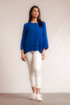 Royal Blue Thick Georgette Top