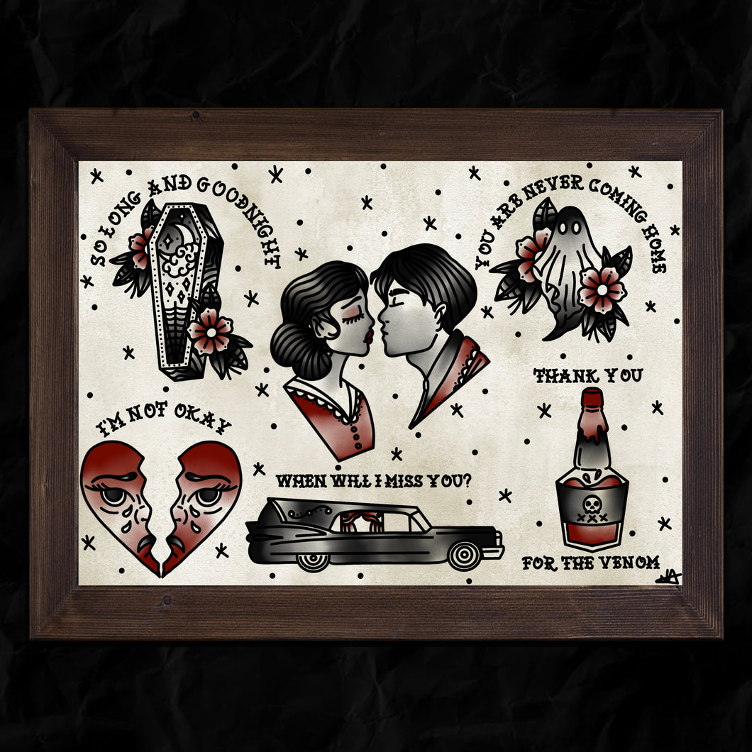 Buy MCR Tattoo Flash Sheet Print 8x10 Online in India  Etsy