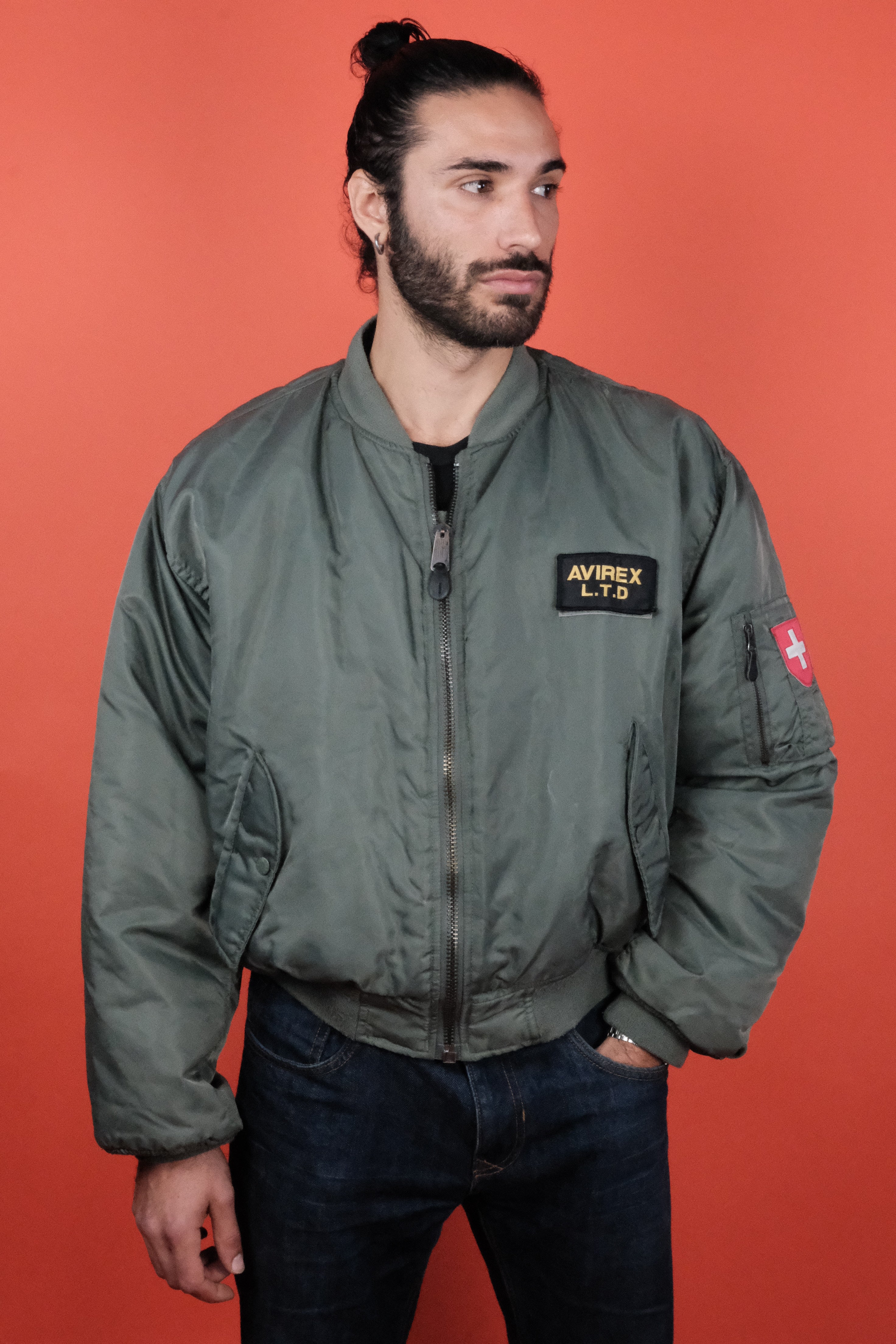 Avirex MA-1 Flying aka Bomber Jacket Olive Green