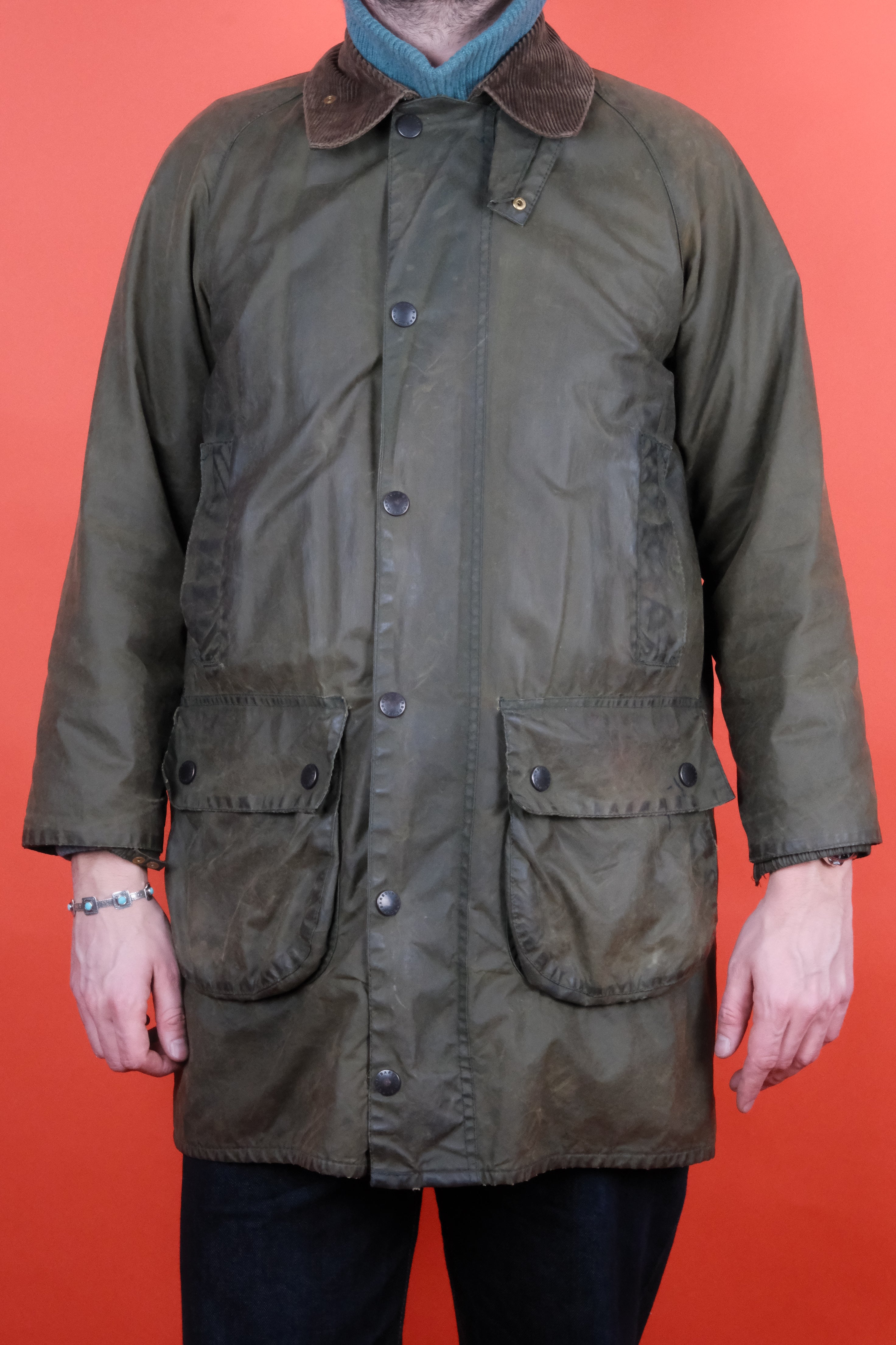 Barbour Gamefair Green Wax Jacket 'S/C38'