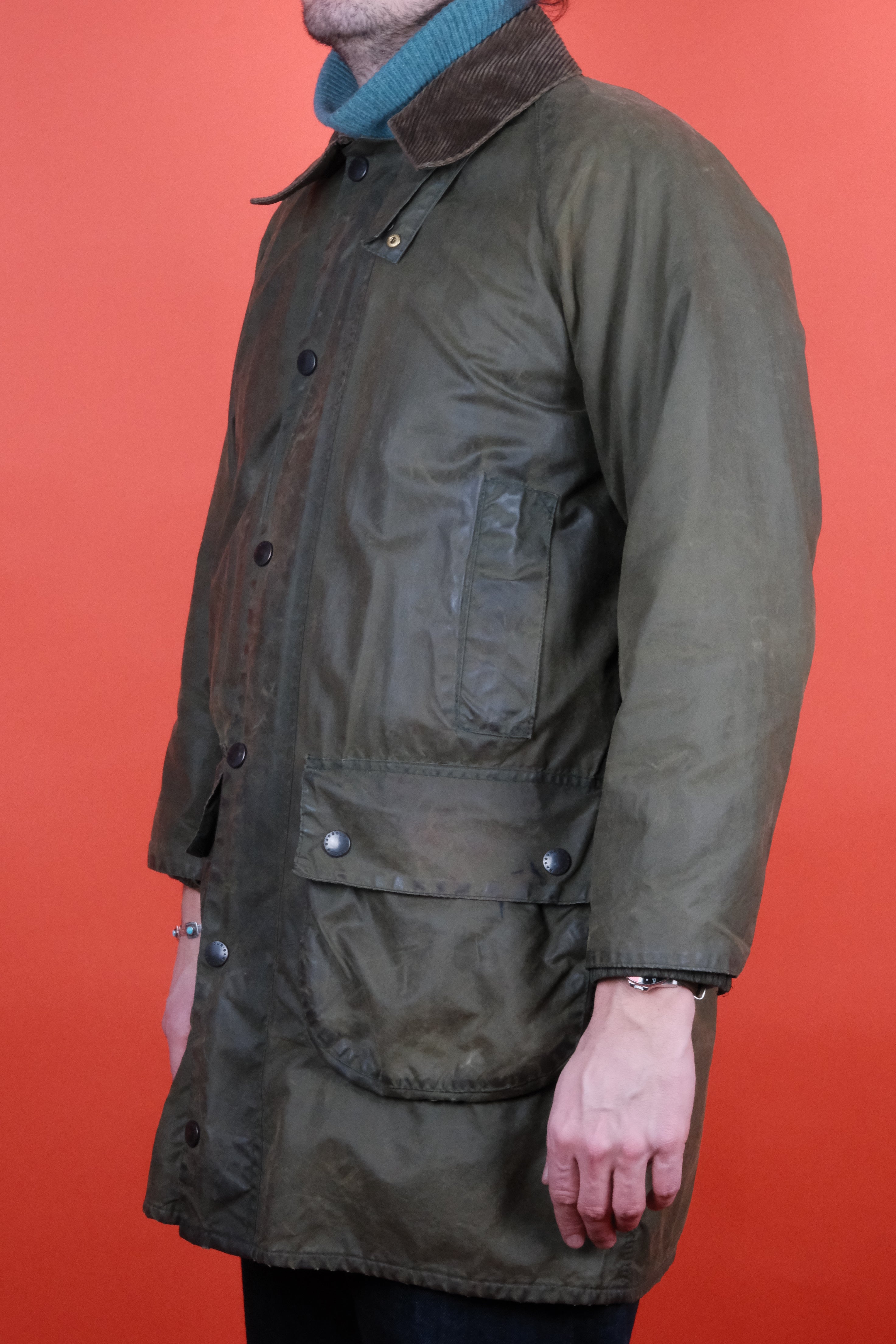 Barbour Gamefair Green Wax Jacket 'S/C38'