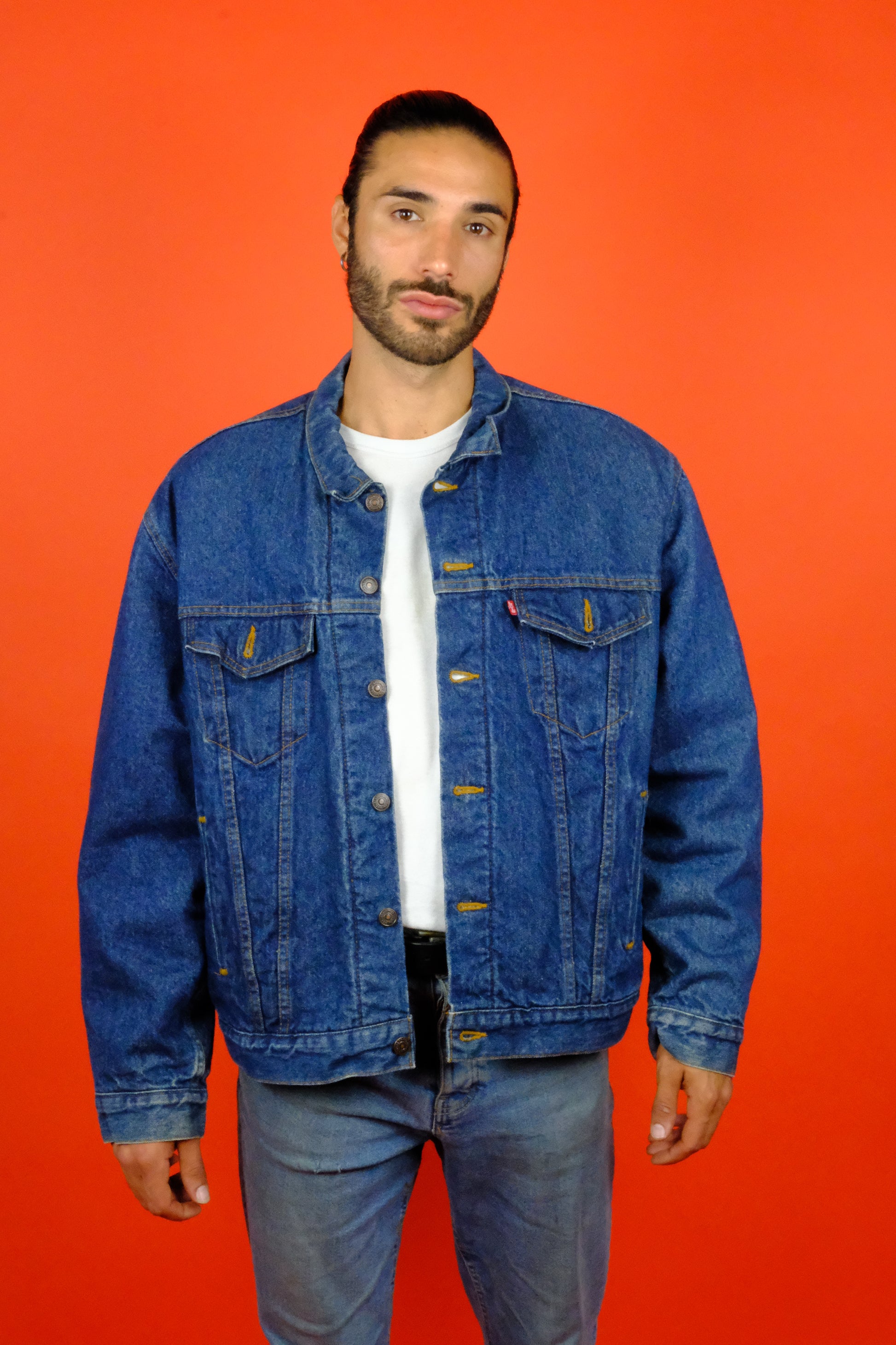 Levi's 'Red Tab' Made in USA Denim Trucker Jacket w/ Lining ~ Vintage Store  