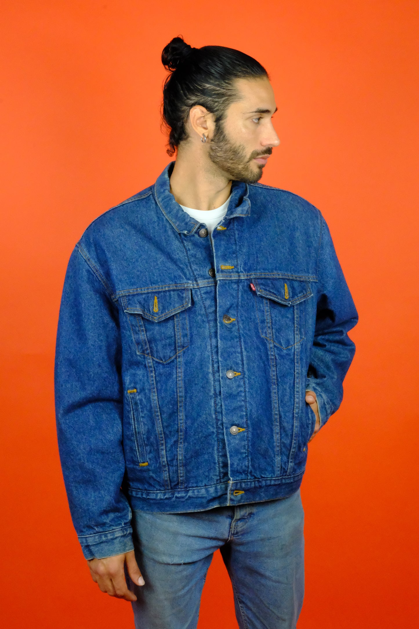 Levi's 'Red Tab' Made in USA Denim Trucker Jacket w/ Lining ~ Vintage Store  