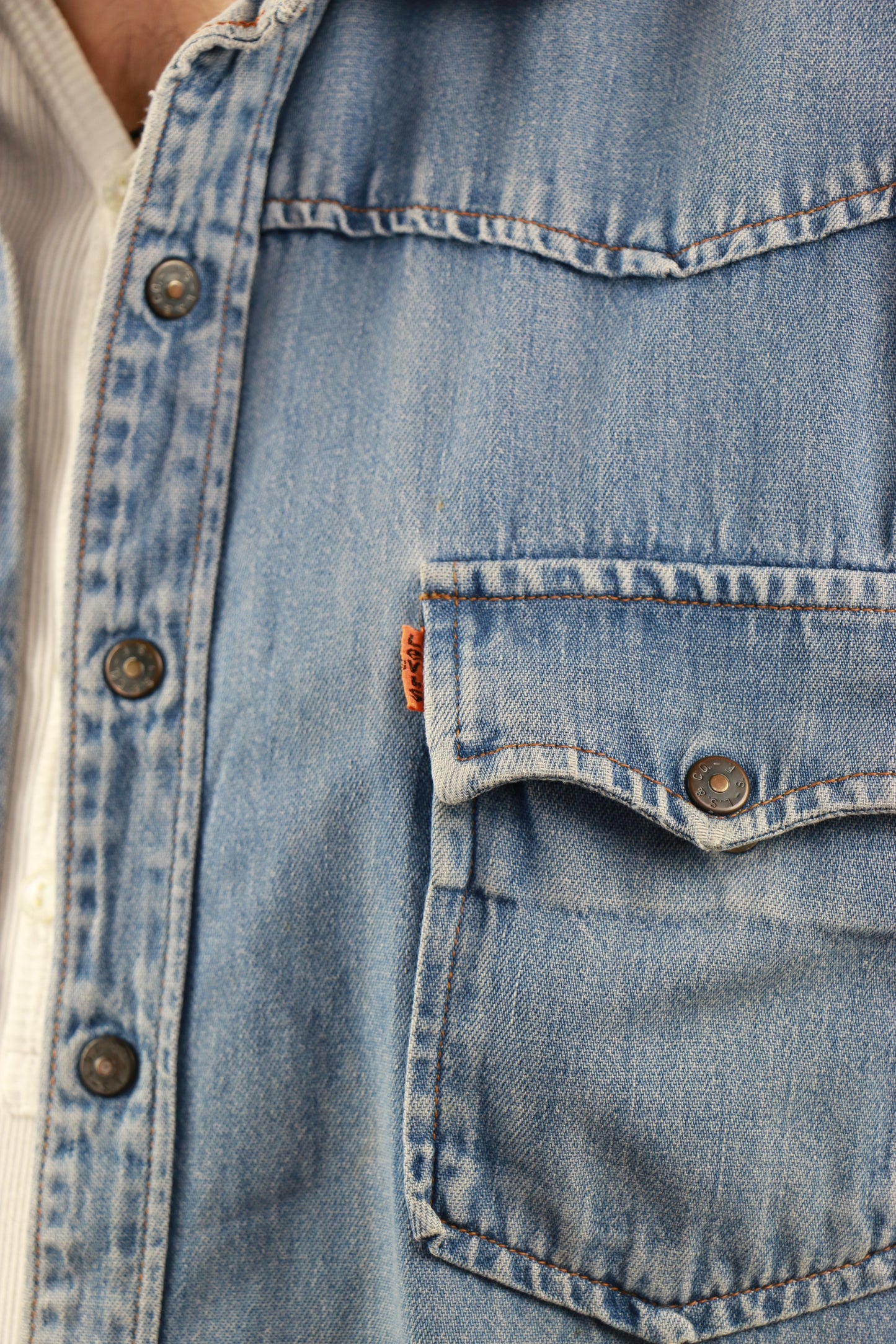 Levi's 'Orange Tab' Denim Shirt ~ Vintage Store 