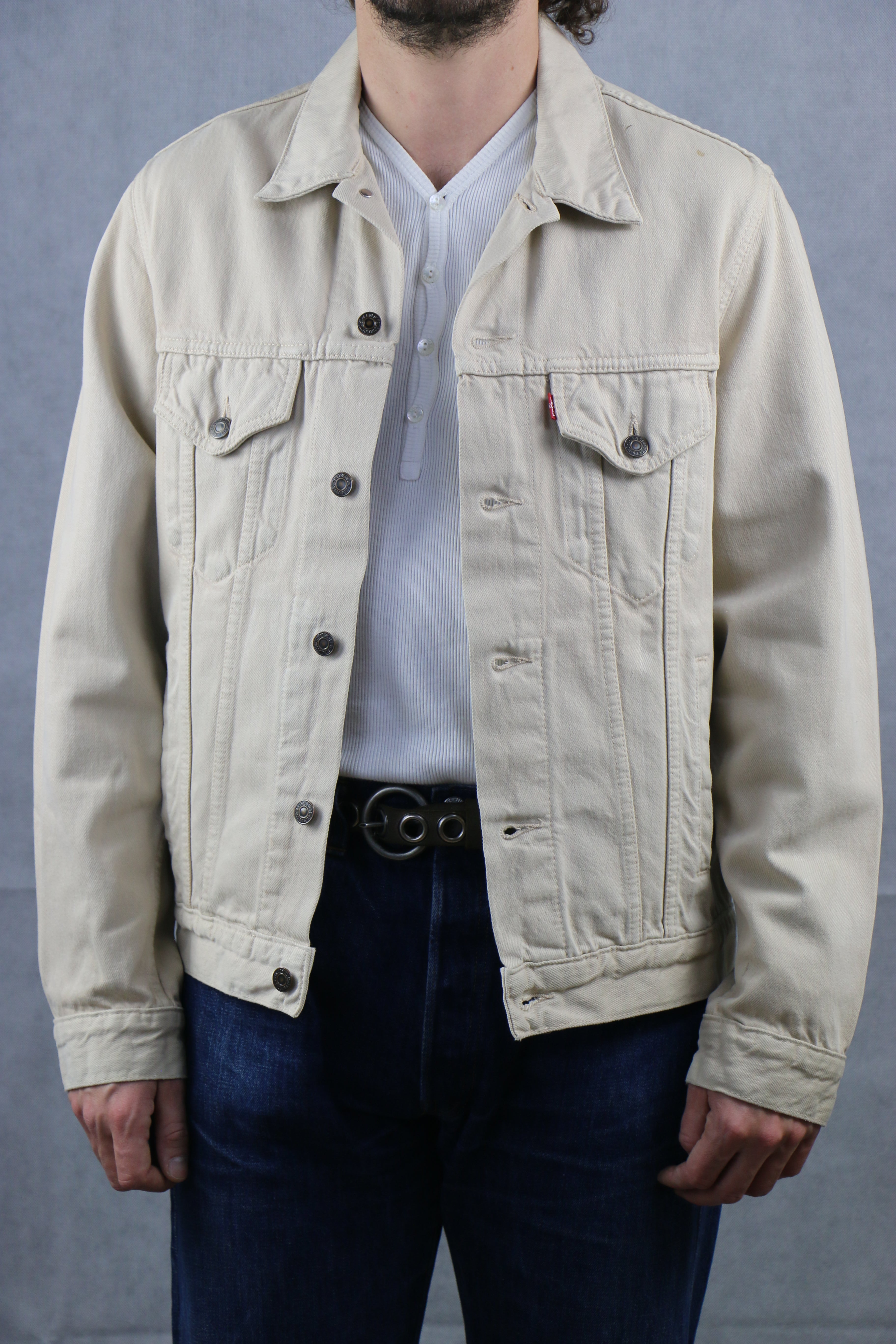 levis denim jacket tan