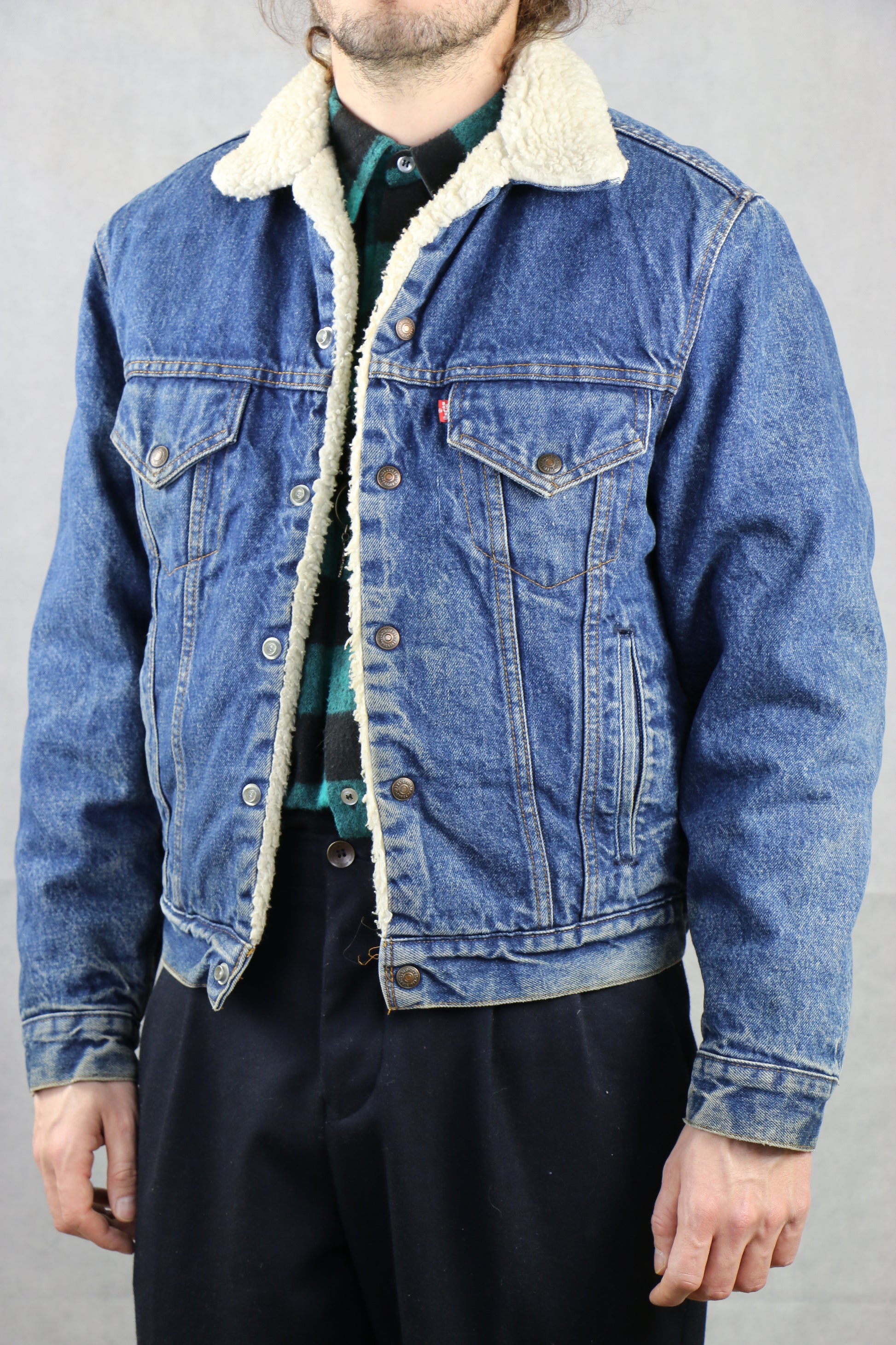 Levi's 'Red Tag' Made in . Sherpa Denim Jacket '38R' ~ Vintage Store  