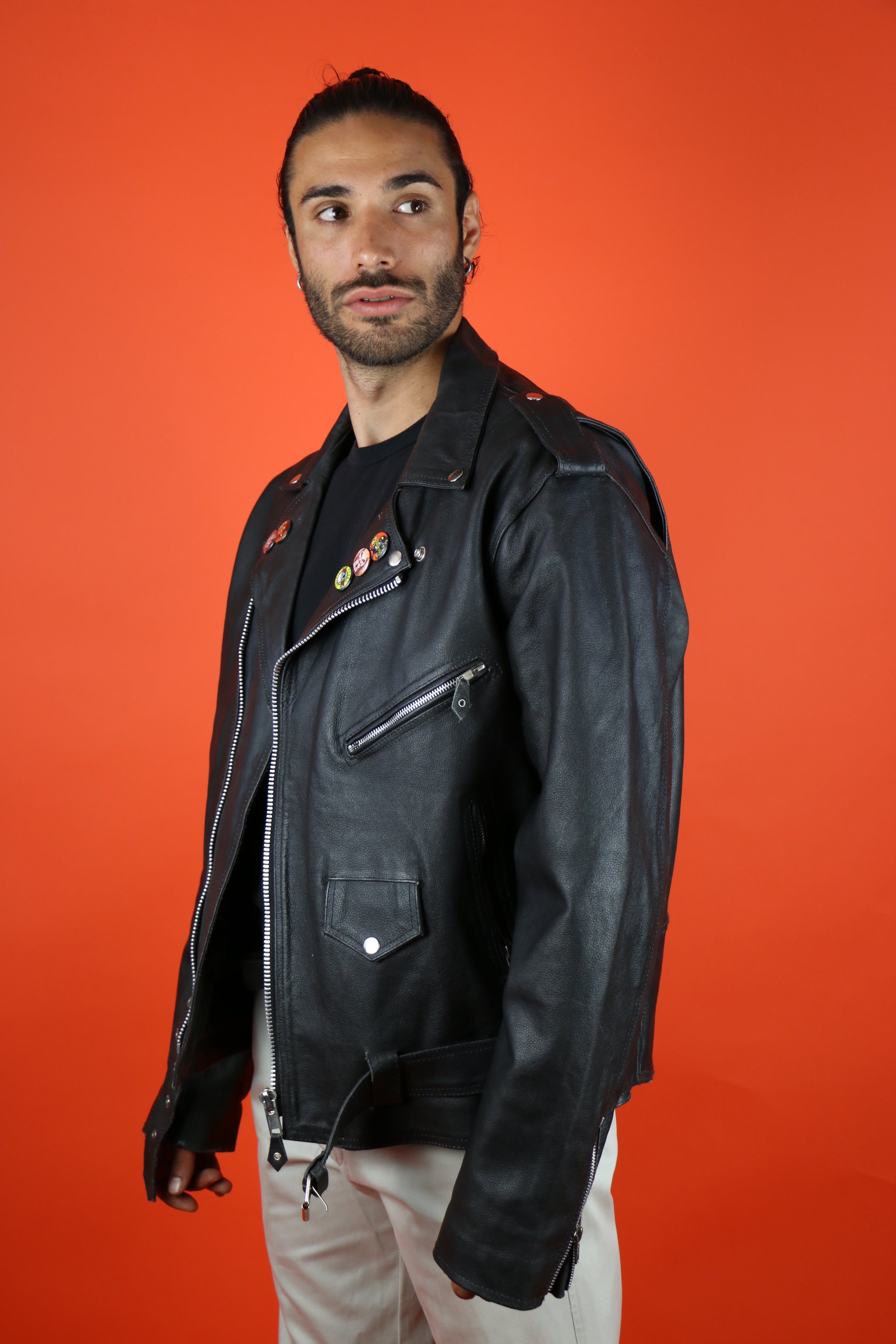 GENUINE LEATHER GARMENT LETHER JACKET