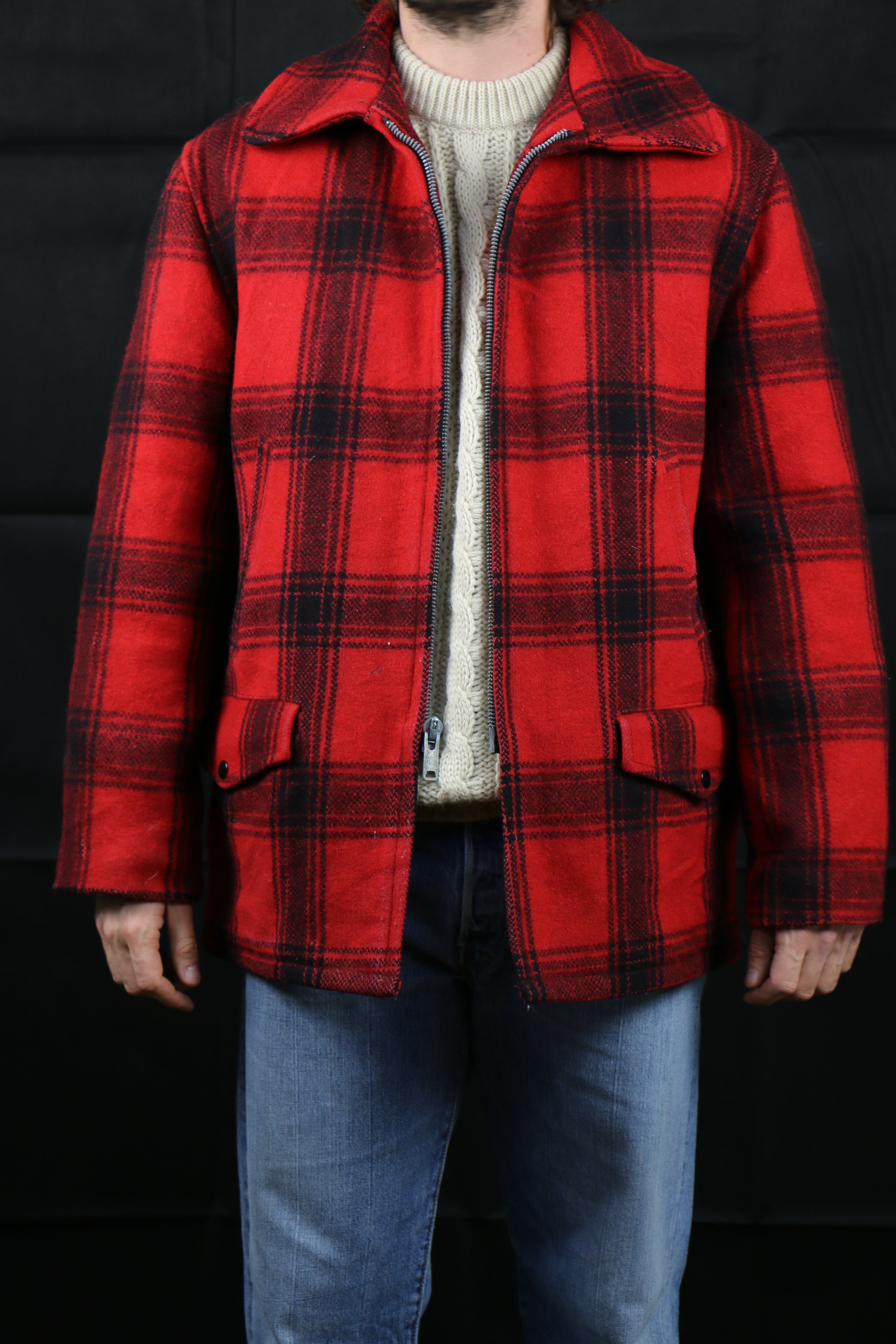 Foremost JC Penny Red Plaid Hunting Jacket 50s