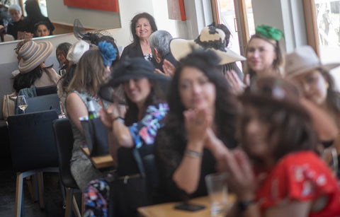 Barbara Brohl and women in hats