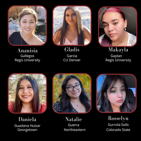 Headshots of Latina scholars recipients of Latinas First Foundation scholarship for 2022