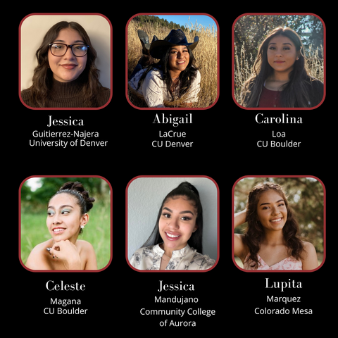 Headshots of Latina scholars recipients of Latinas First Foundation scholarship for 2022