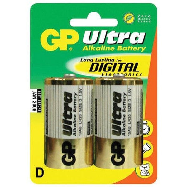 Baterie GP Ultra Alkaline, D, 2ks