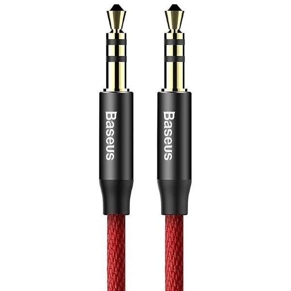 Audio kabel Baseus Yiven M30 3.5mm, jack/jack, 1,5m, červená