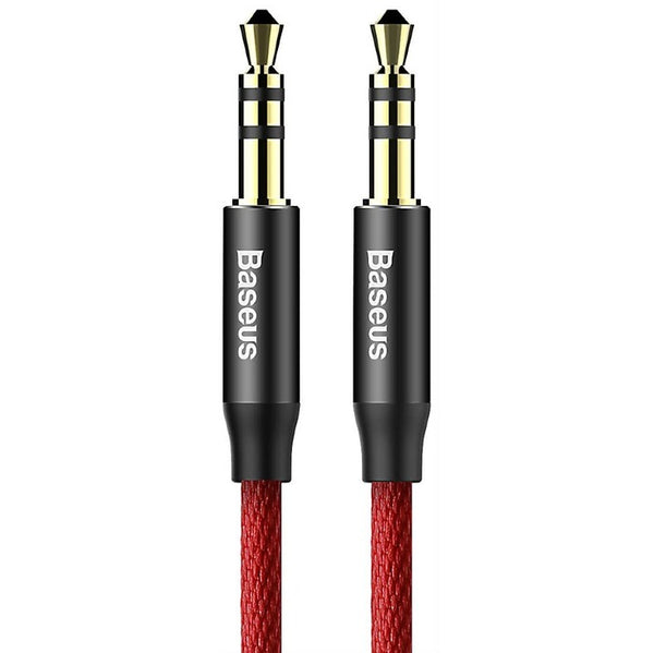 Audio kabel Baseus Yiven M30 3.5mm, jack/jack, 1m, červená