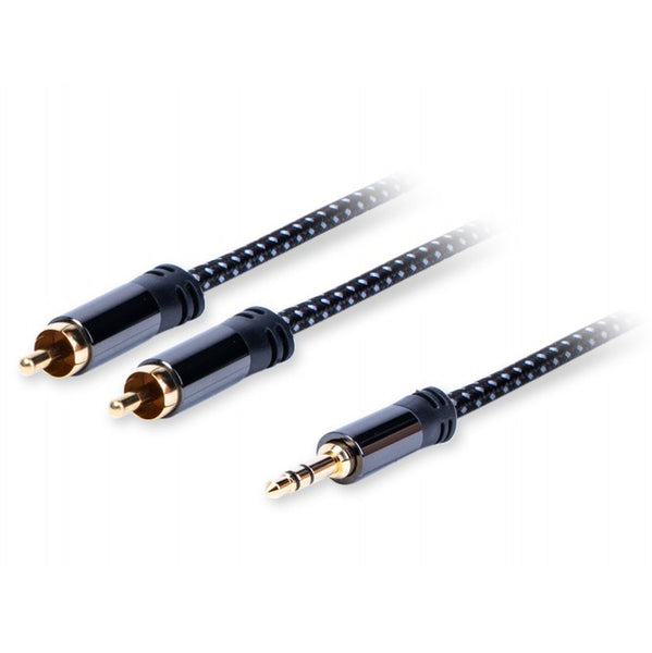 Stereo audio kabel AQ 6OKJR030, jack/2xRCA, 3m