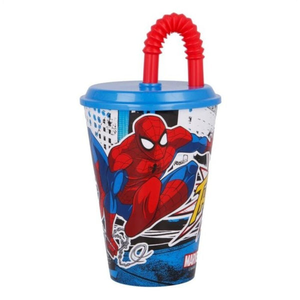 Kelímek s brčkem 430 ml - Spiderman