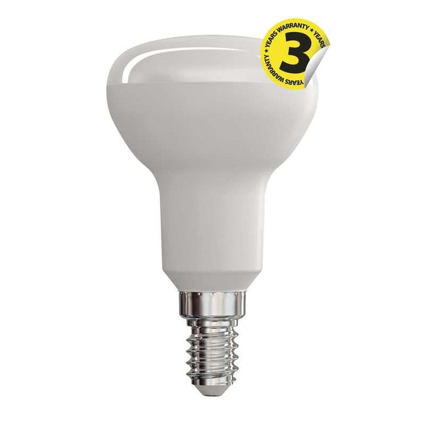 LED žárovka Emos ZQ7220, E14, 6W, reflektorová, čirá, teplá bílá