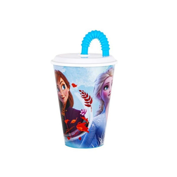 Plastový kelímek s brčkem Disney Ledové království II, 430ml