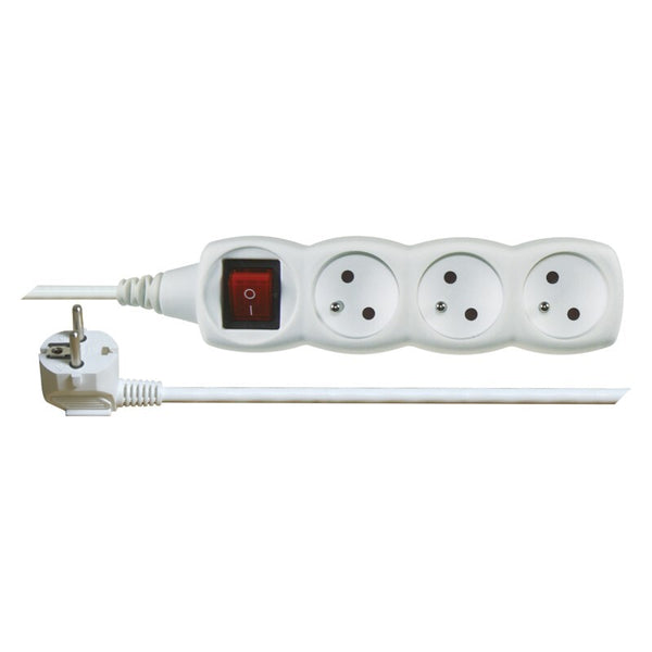 EMOS Prodlužovací kabel s vypínačem – 3 zásuvky, 10m, bílý