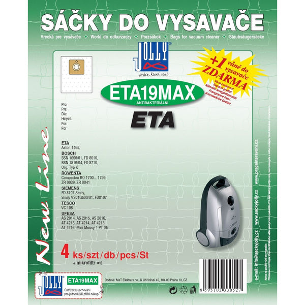 Sáčky do vysavače Eta ETA 19 MAX, 8ks