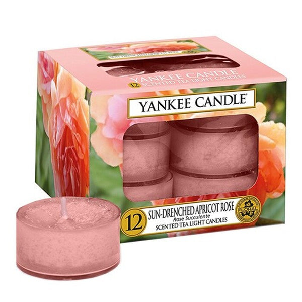 Svíčka Yankee candle Vyšisovaná meruňková růže, 12ks