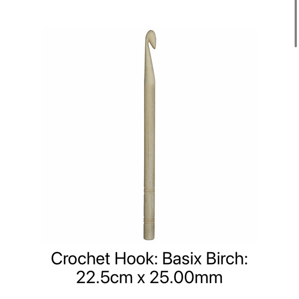 KnitPro Jumbo Birch Crochet Hook 25.00mm 22.5cm 35712