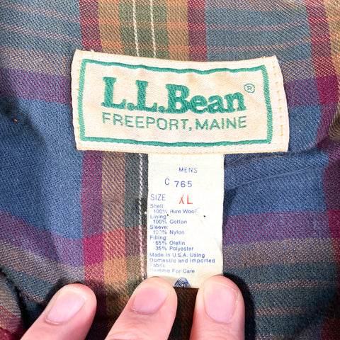 人気商品！！ 80s L.L.Bean Ombre Plaid Wool Jacket 希少