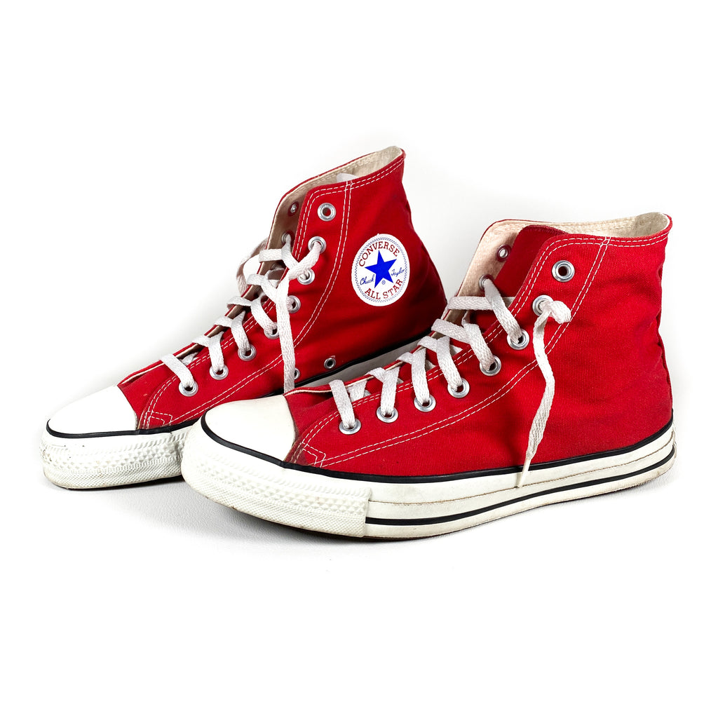 Vintage 90's Converse Red Chuck Taylor USA Made Size Shoes – CobbleStore Vintage