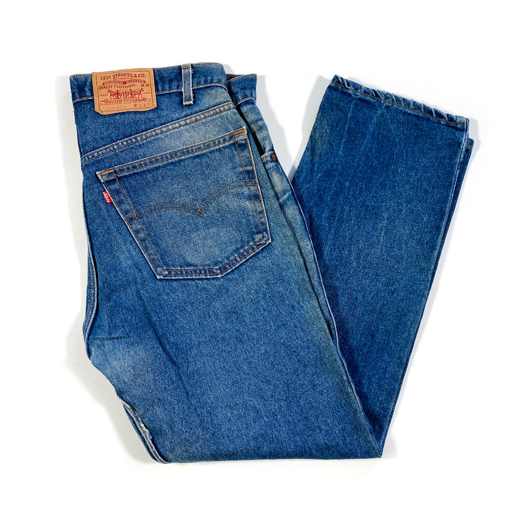 Vintage 90's Levis 505XX Blue Denim Made in USA Jeans – CobbleStore Vintage