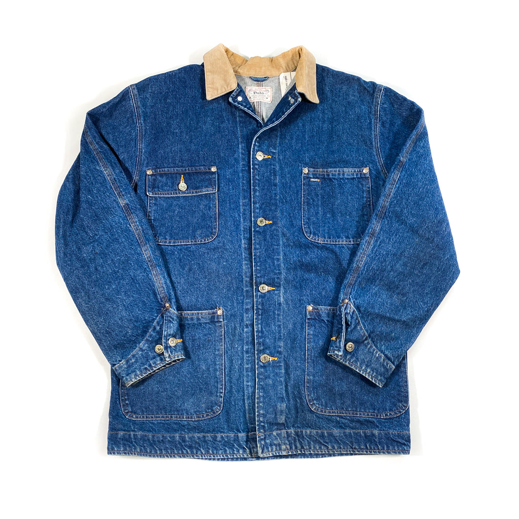 Vintage 90's Polo Ralph Lauren Country Denim Chore Jacket – CobbleStore  Vintage