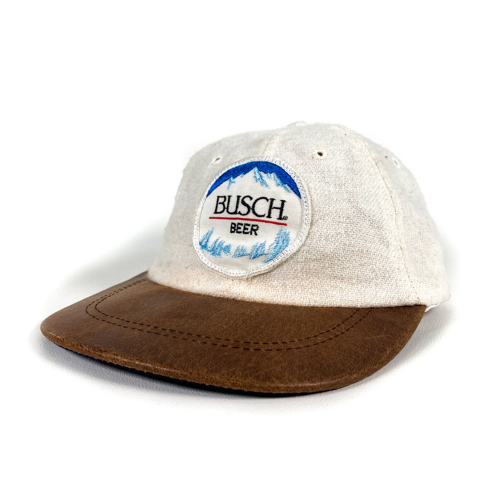 busch light leather hat