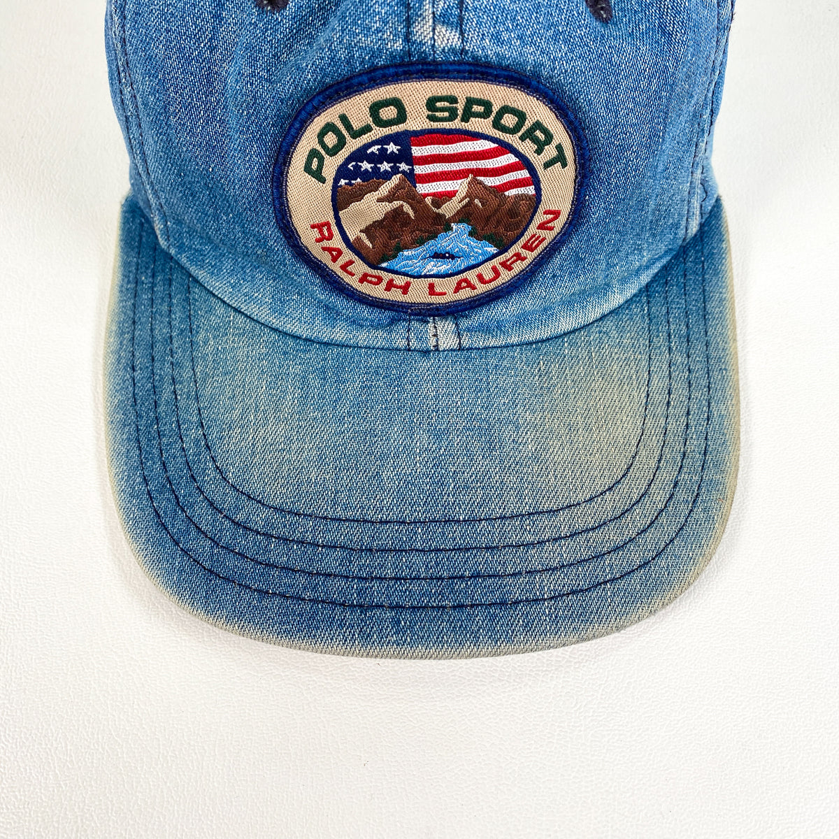 Vintage 90's Polo Sport Ralph Lauren Denim Made in USA Size Large Hat –  CobbleStore Vintage