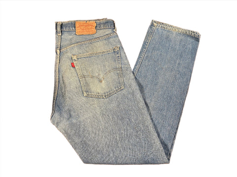 Levi’s x Supreme 505 Selvedge Denim Jeans Orange Tab Men’s Measure36x31 USA  Made